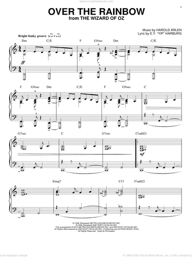Over The Rainbow [Jazz version] (arr. Brent Edstrom)