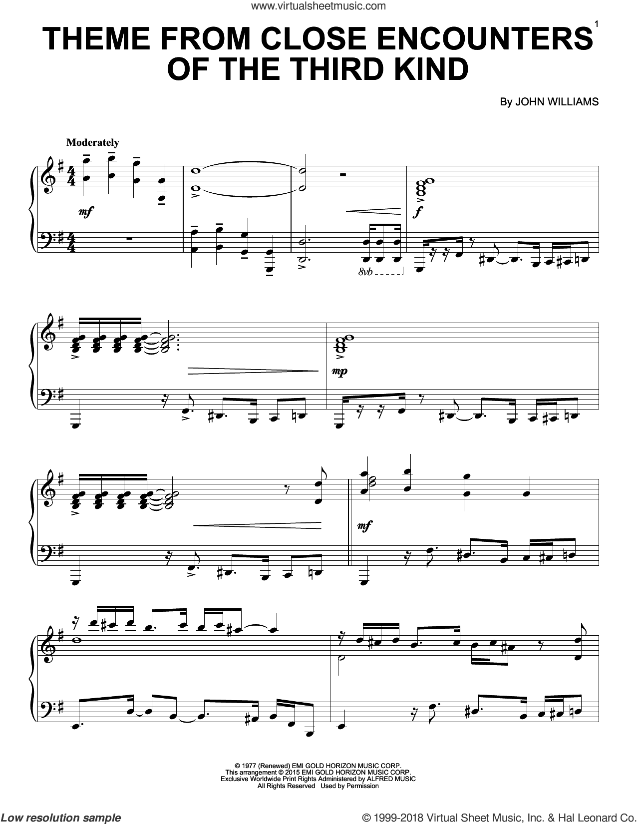 Theme From Close Encounters Of The Third Kind