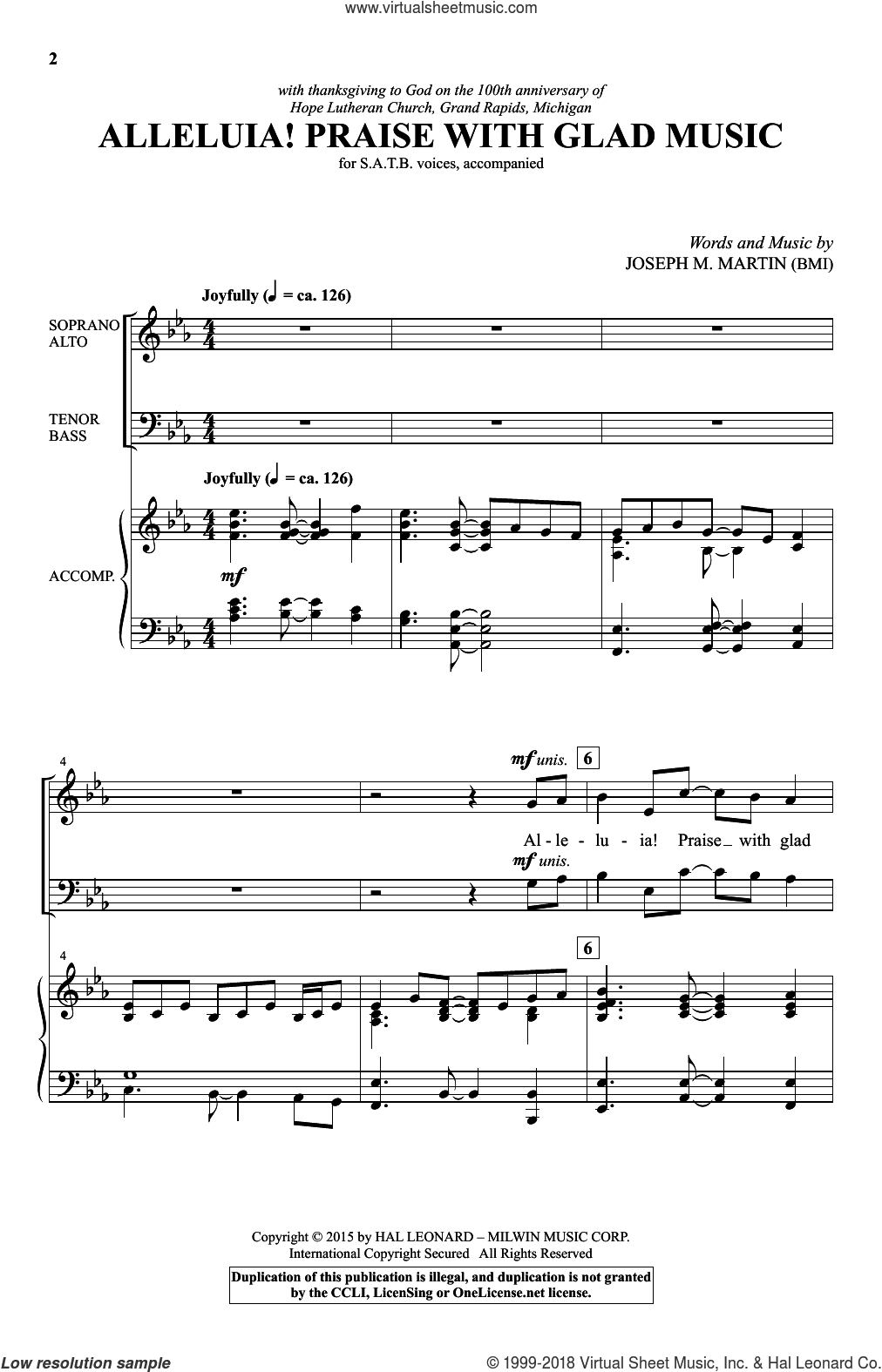Alleluia! Praise With Glad Music