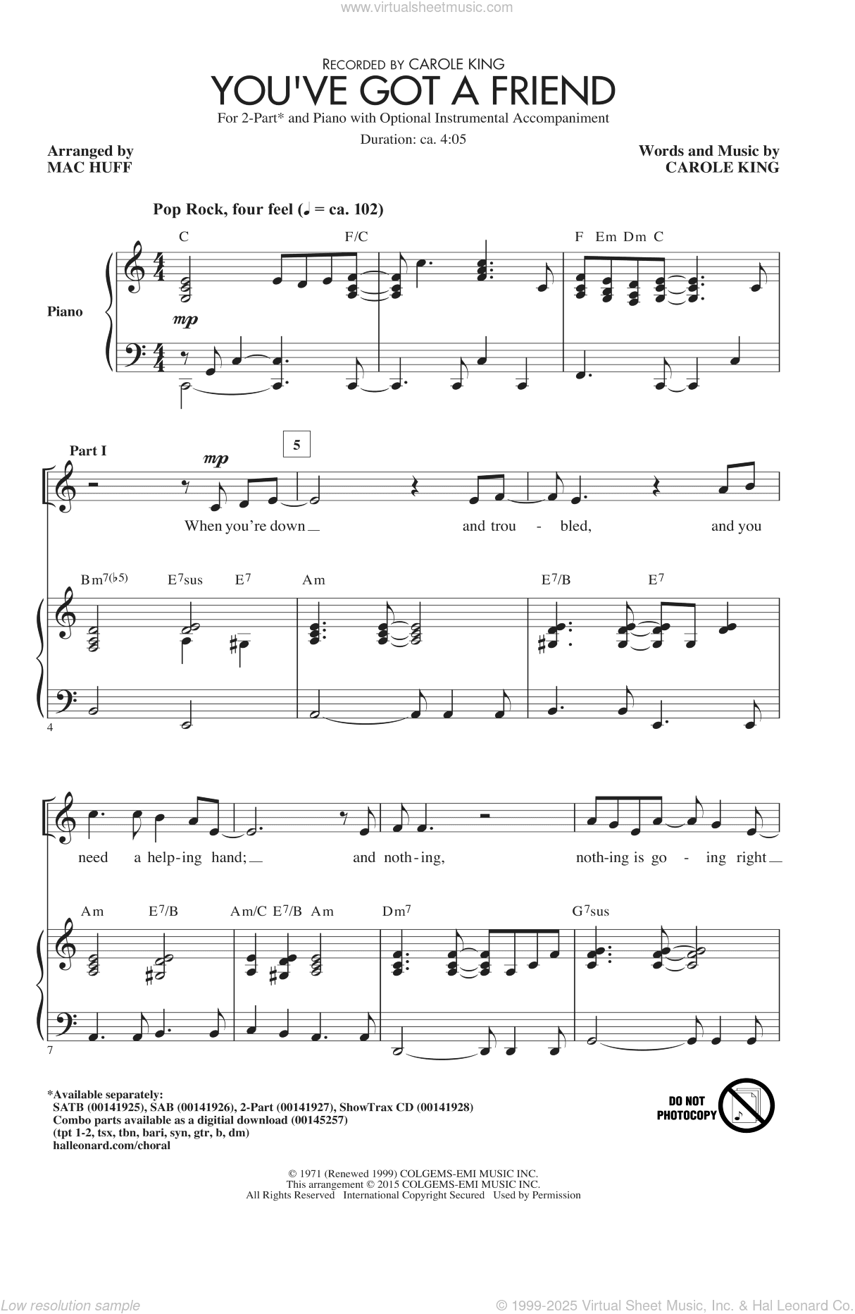 You've Got A Friend (arr. Mac Huff)
