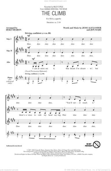 The Climb (from Hannah Montana: The Movie) (arr. Deke Sharon)