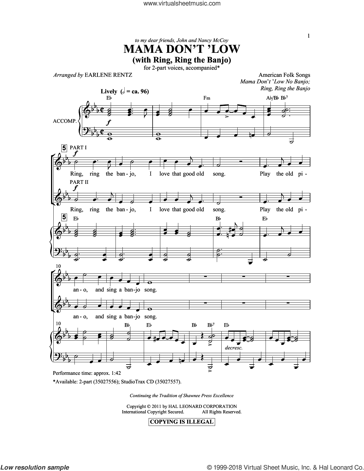 Mama Don't 'Low (with Ring, Ring The Banjo)