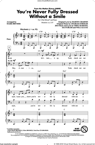 You're Never Fully Dressed Without A Smile (2014 Film Version) (arr. Mark Brymer)