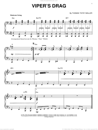 Viper's Drag [Stride version] (arr. Brent Edstrom)