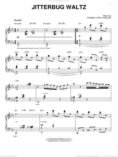 Jitterbug Waltz [Stride version] (arr. Brent Edstrom)