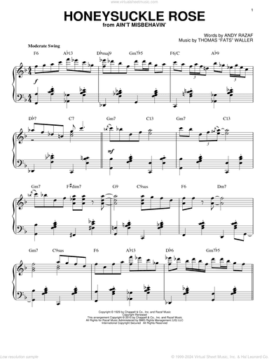 Honeysuckle Rose [Stride version] (arr. Brent Edstrom)