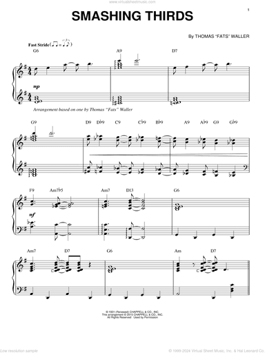 Smashing Thirds [Stride version] (arr. Brent Edstrom)