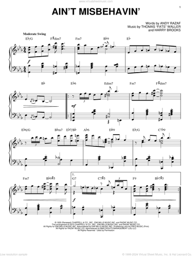 Ain't Misbehavin' [Stride version] (arr. Brent Edstrom)