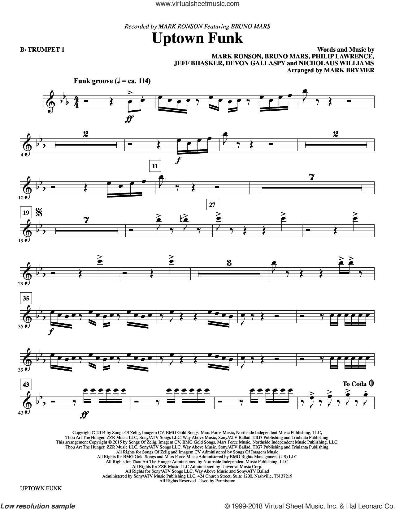 Uptown Funk (complete set of parts)