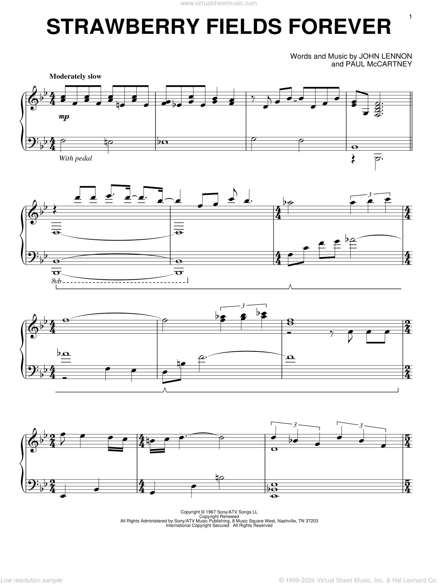 Strawberry Fields Forever, (intermediate)