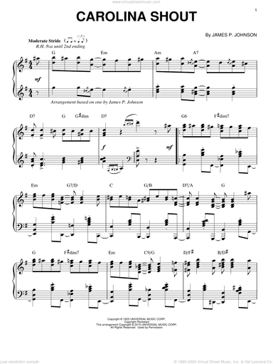 Carolina Shout [Stride version] (arr. Brent Edstrom)