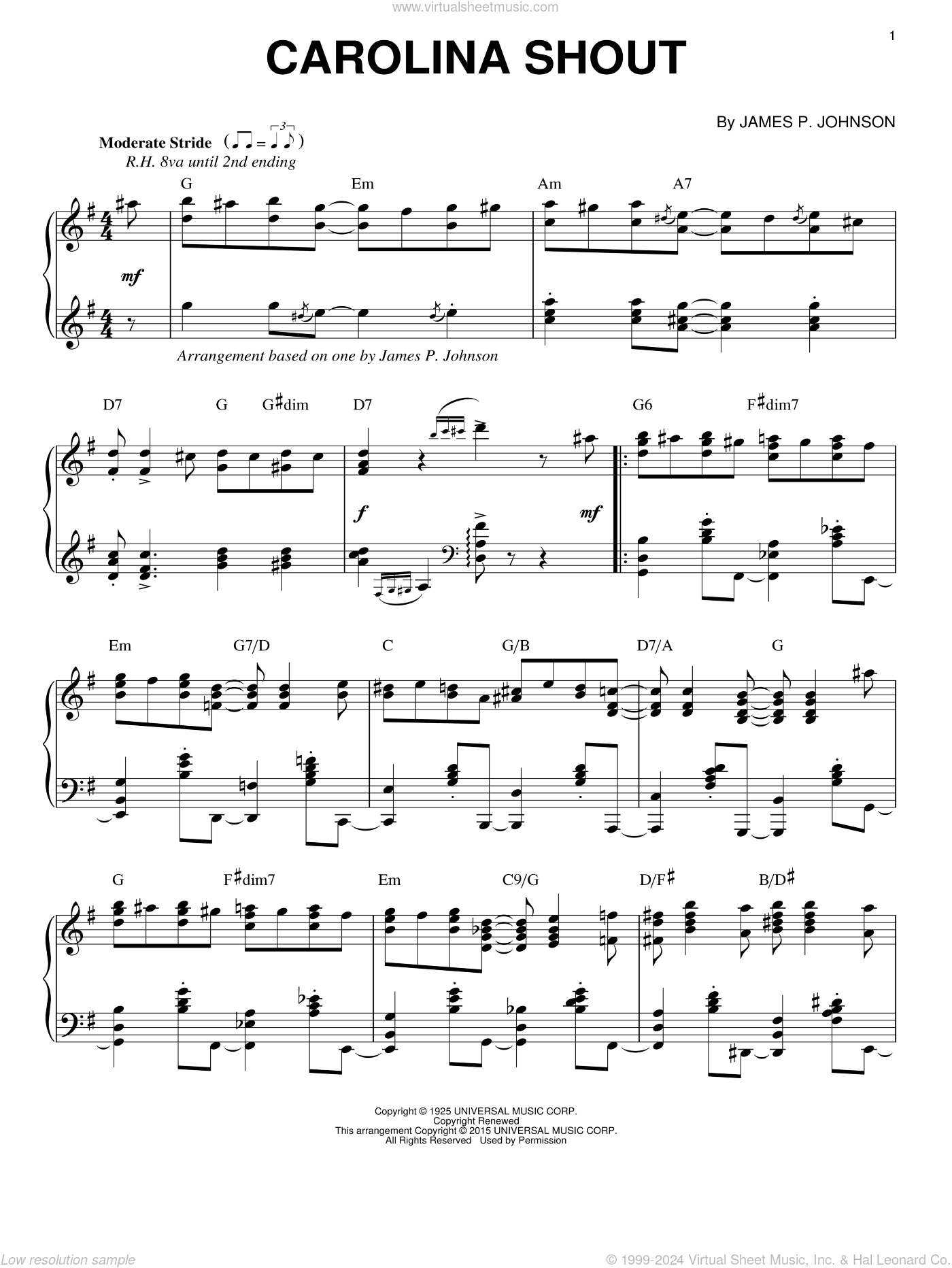 Carolina Shout [Stride version] (arr. Brent Edstrom)