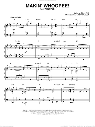 Makin' Whoopee! [Stride version] (arr. Brent Edstrom)