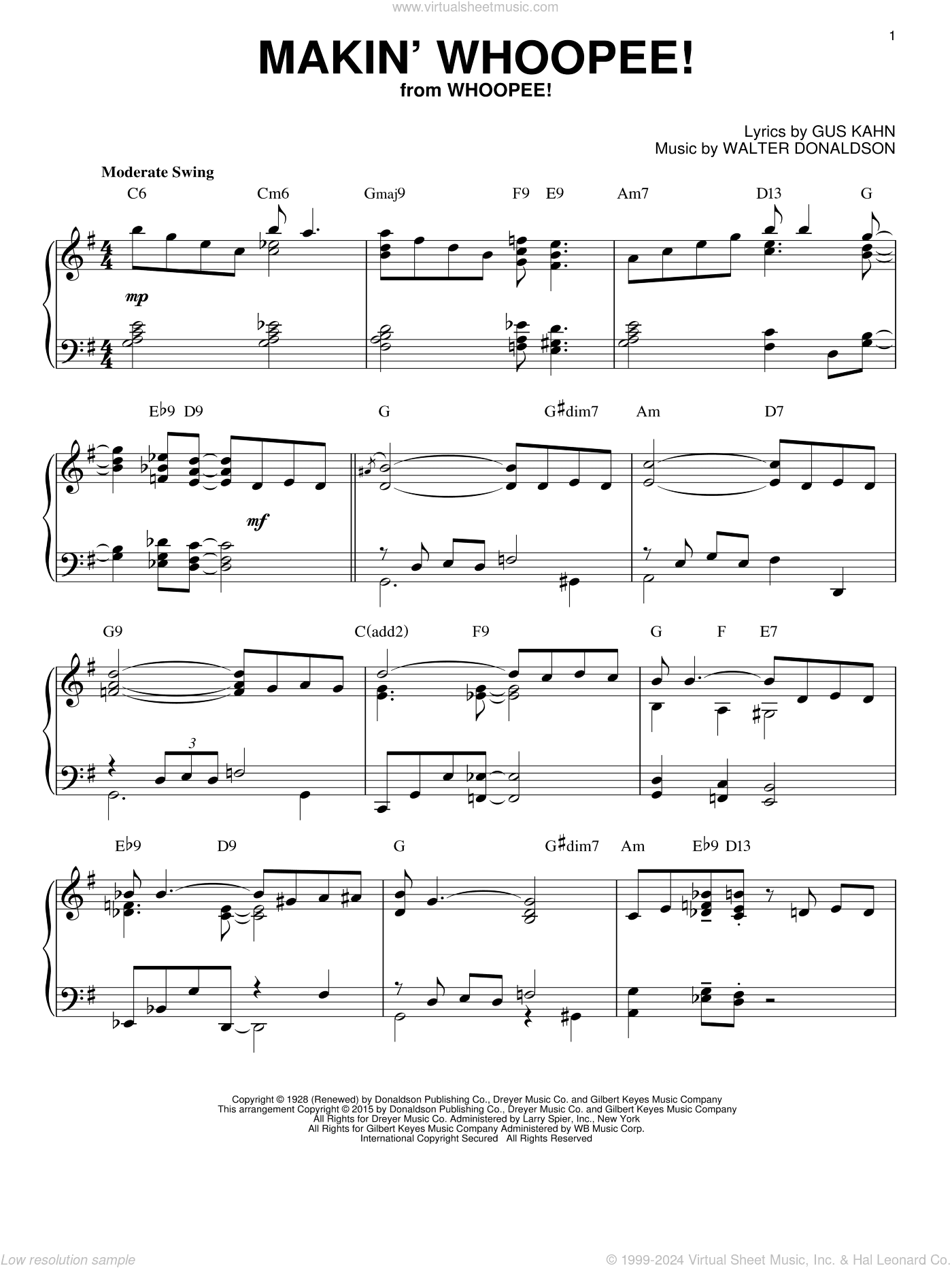 Makin' Whoopee! [Stride version] (arr. Brent Edstrom)