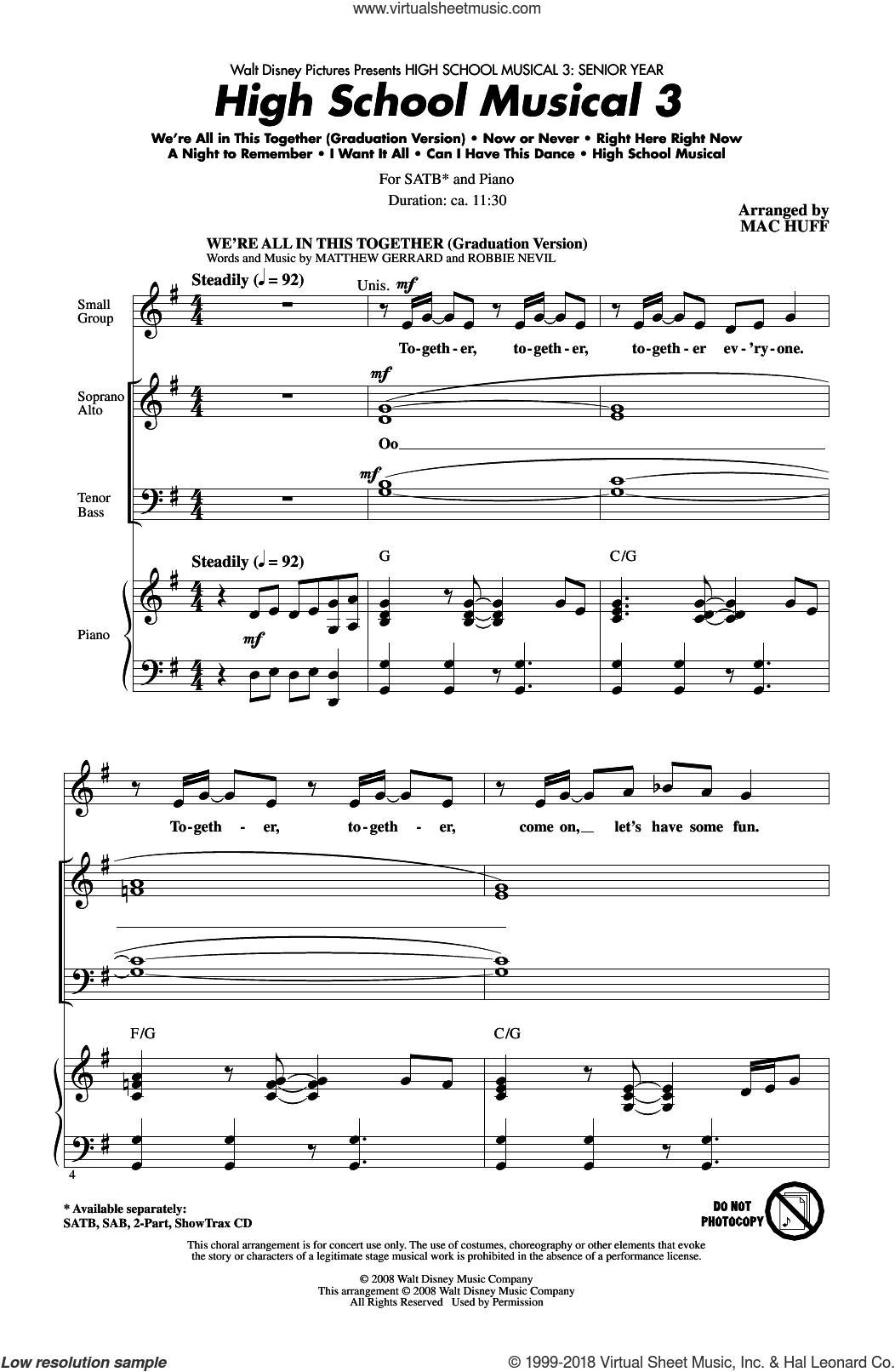 High School Musical 3 (Choral Medley)