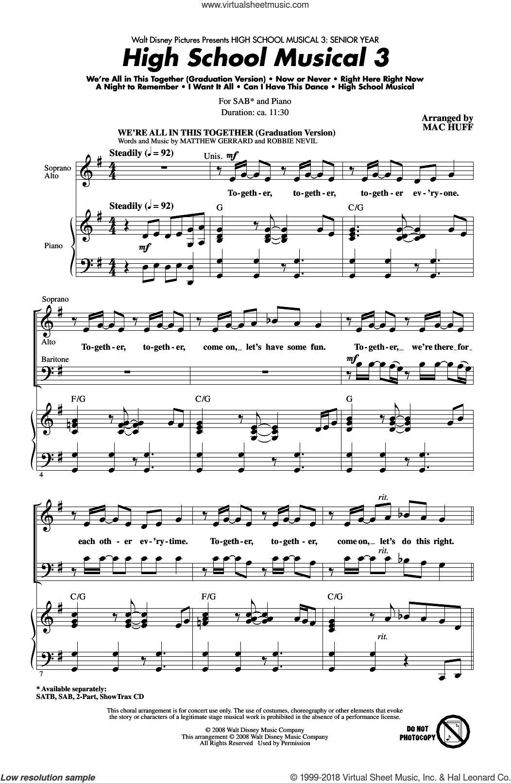 High School Musical 3 (Choral Medley)