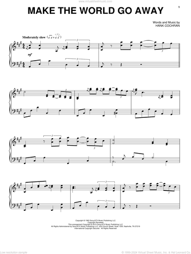 Make The World Go Away, (intermediate)
