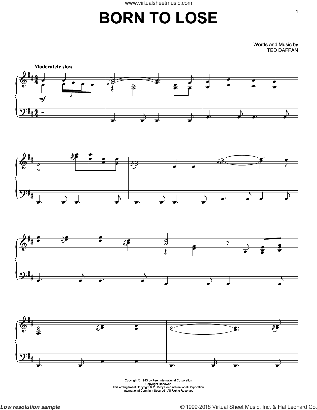 Born To Lose, (intermediate)