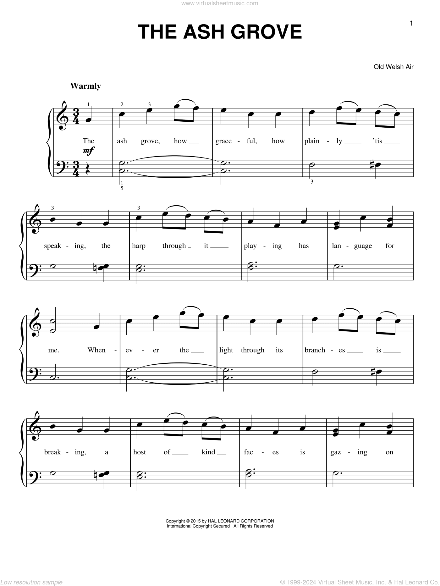 The Ash Grove, (beginner)