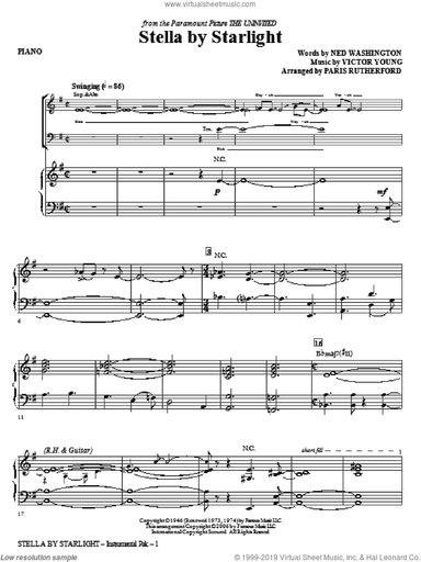 Stella By Starlight (complete set of parts)