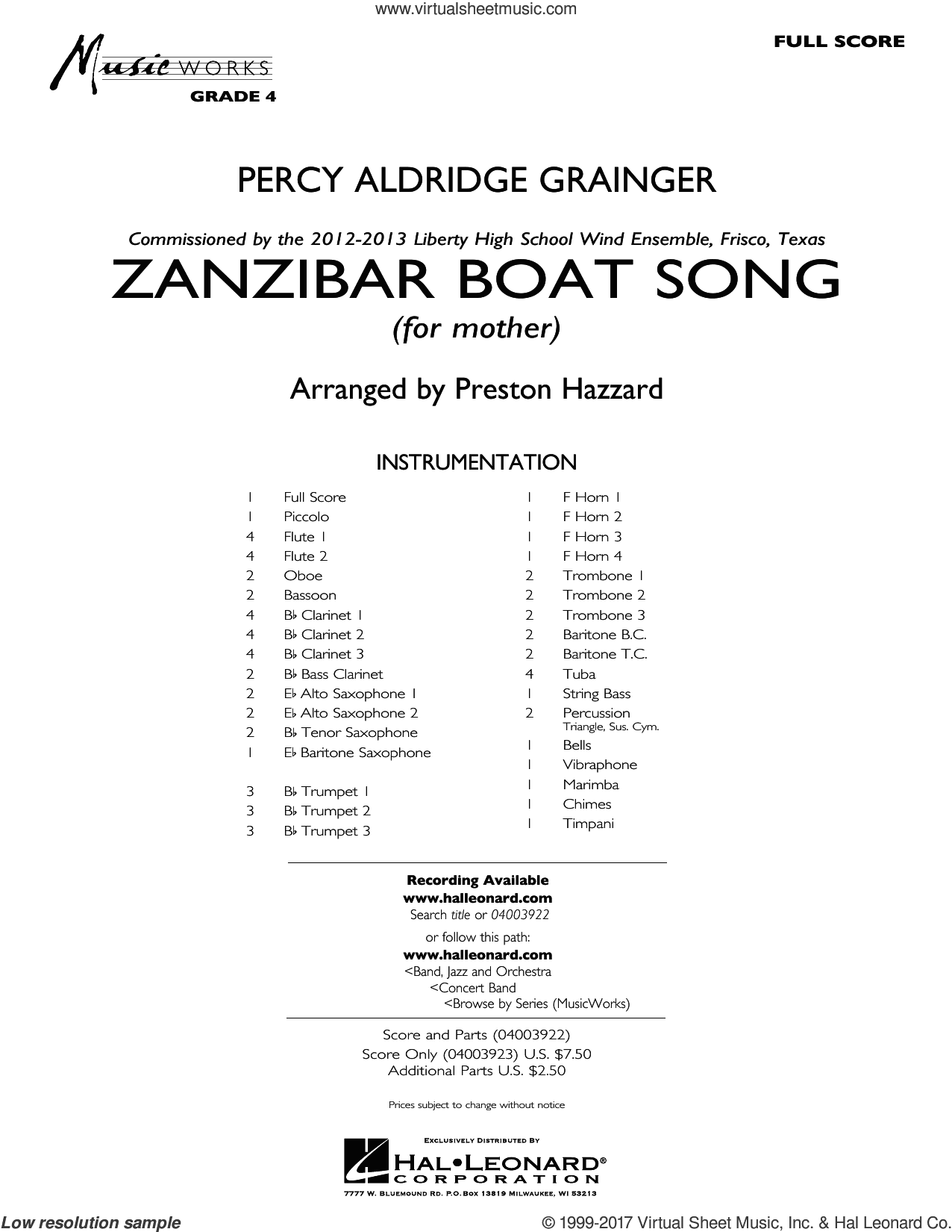 Zanzibar Boat Song (COMPLETE)