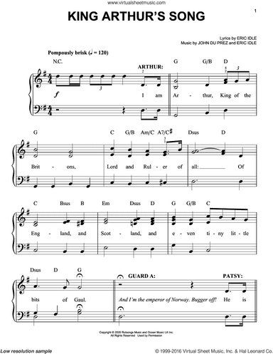 King Arthur's Song (from Monty Python's Spamalot)