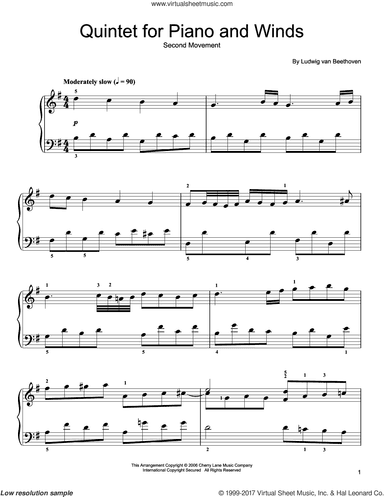 Quintet For Piano And Winds: Andante