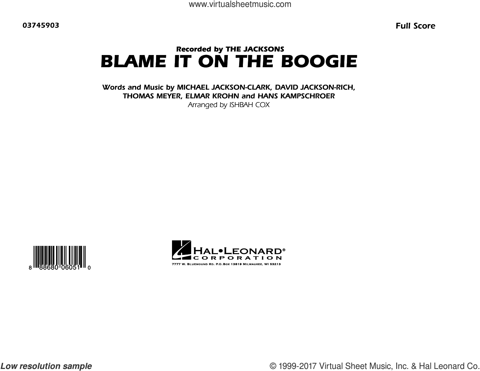 Blame It on the Boogie (COMPLETE)