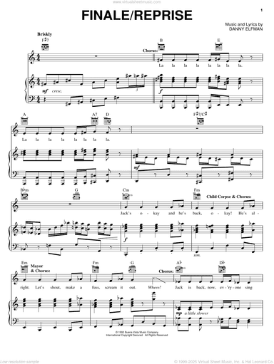 Finale/Reprise (from The Nightmare Before Christmas)