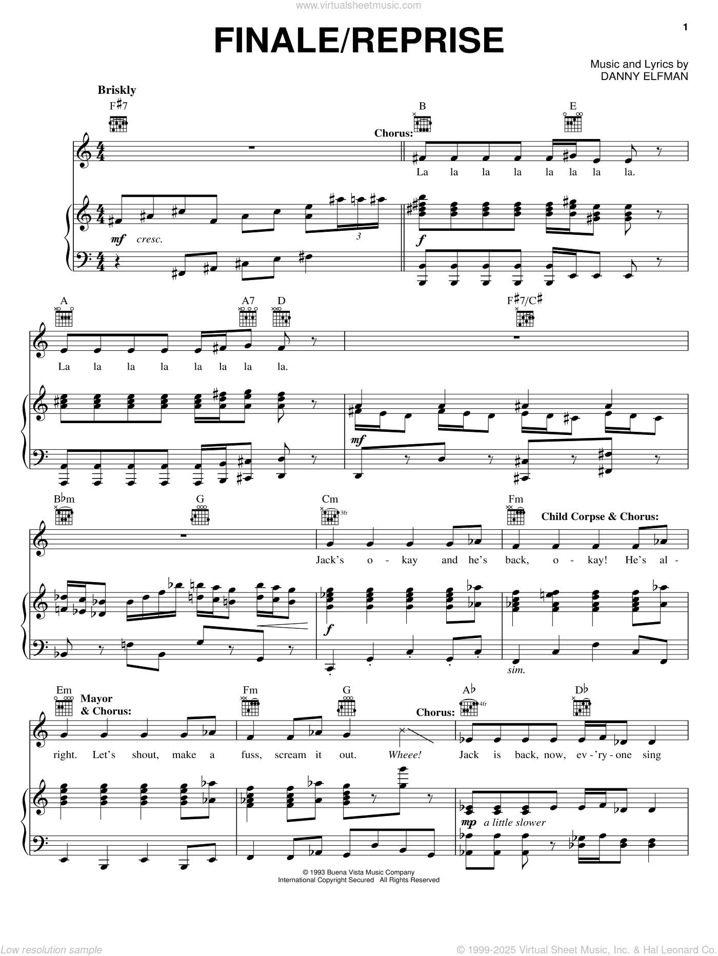 Finale/Reprise (from The Nightmare Before Christmas)