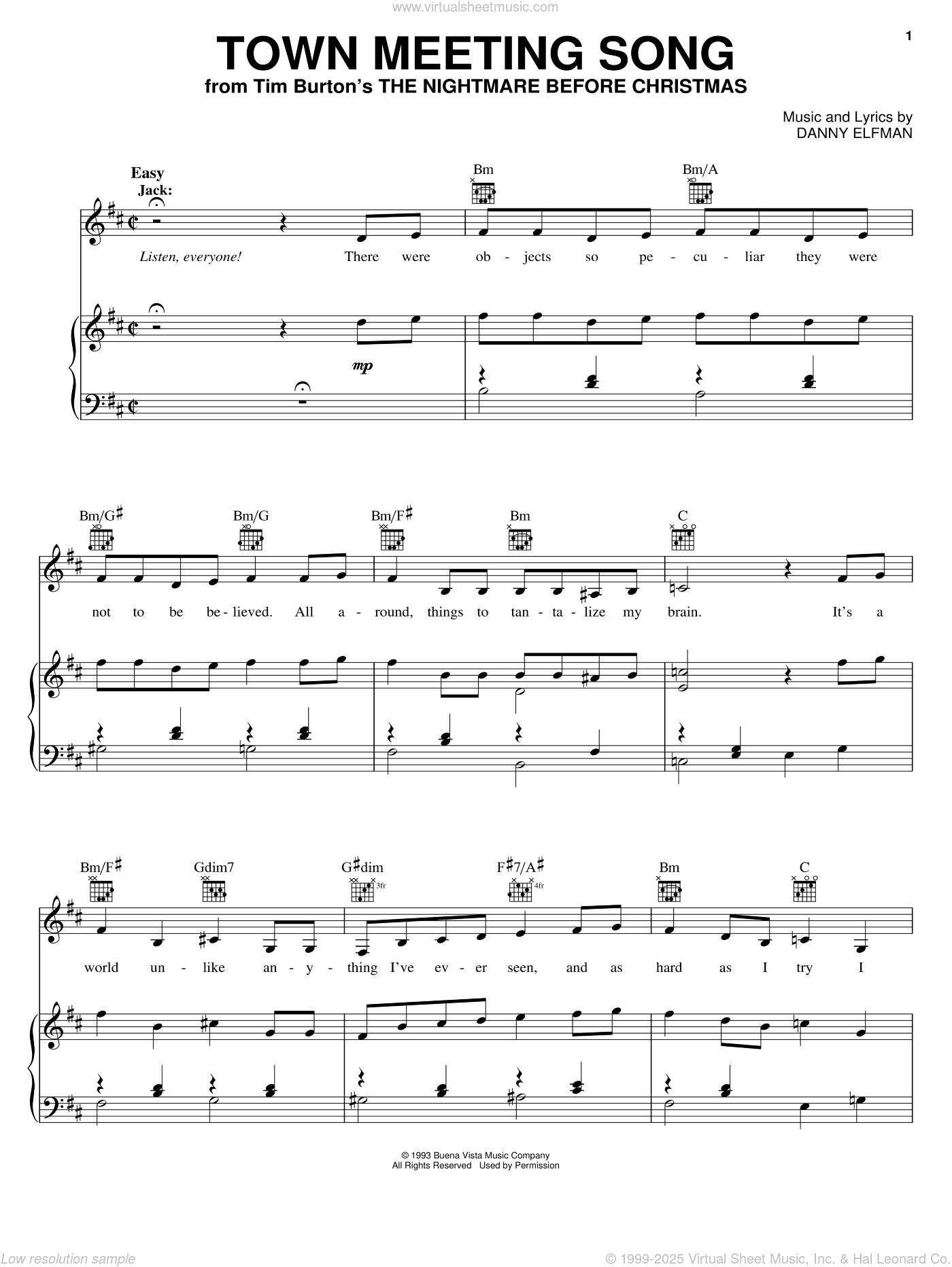 Town Meeting Song (from The Nightmare Before Christmas)