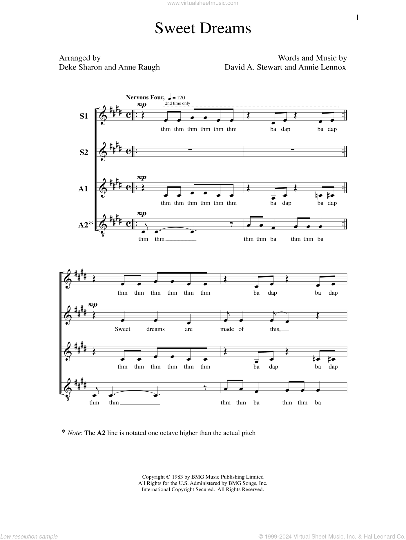 Sweet Dreams (Are Made Of This) (arr. Deke Sharon)