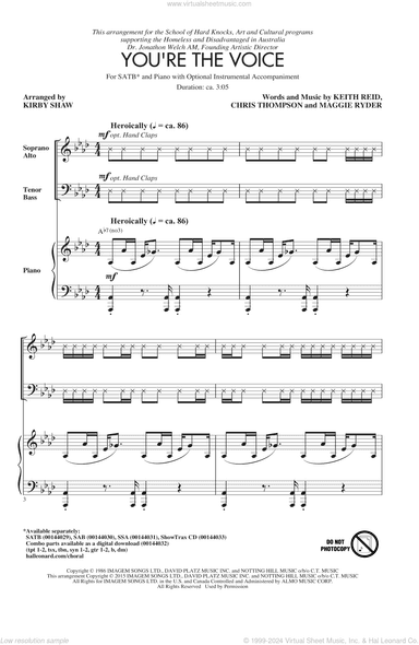 You're The Voice (arr. Kirby Shaw)