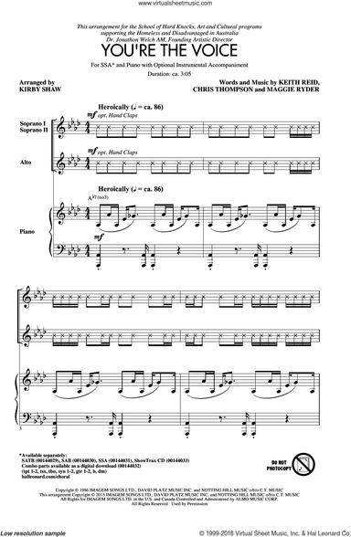 You're The Voice (arr. Kirby Shaw)