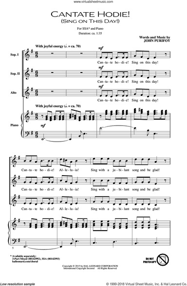 Cantate Hodie! (Sing On This Day)