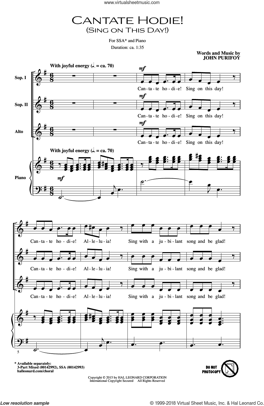 Cantate Hodie! (Sing On This Day)
