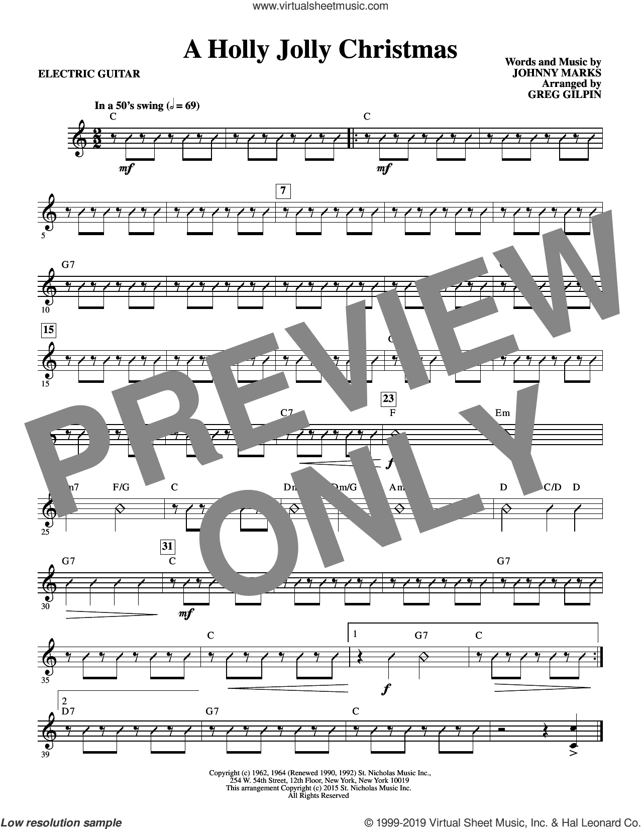 A Holly, Jolly Christmas (arr. Greg Gilpin)