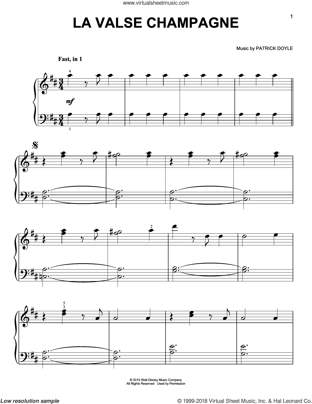 La Valse Champagne, (easy)