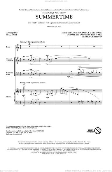 Summertime (arr. Mac Huff)