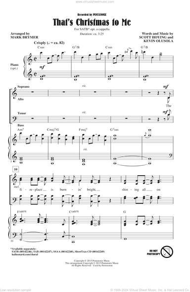 That's Christmas To Me (arr. Mark Brymer)