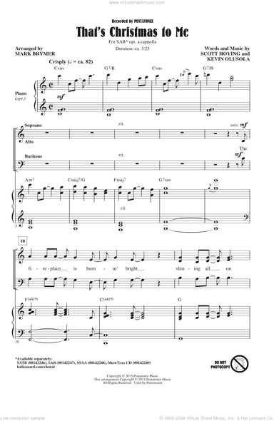 That's Christmas To Me (arr. Mark Brymer)