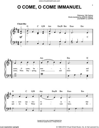 O Come, O Come Immanuel, (beginner)