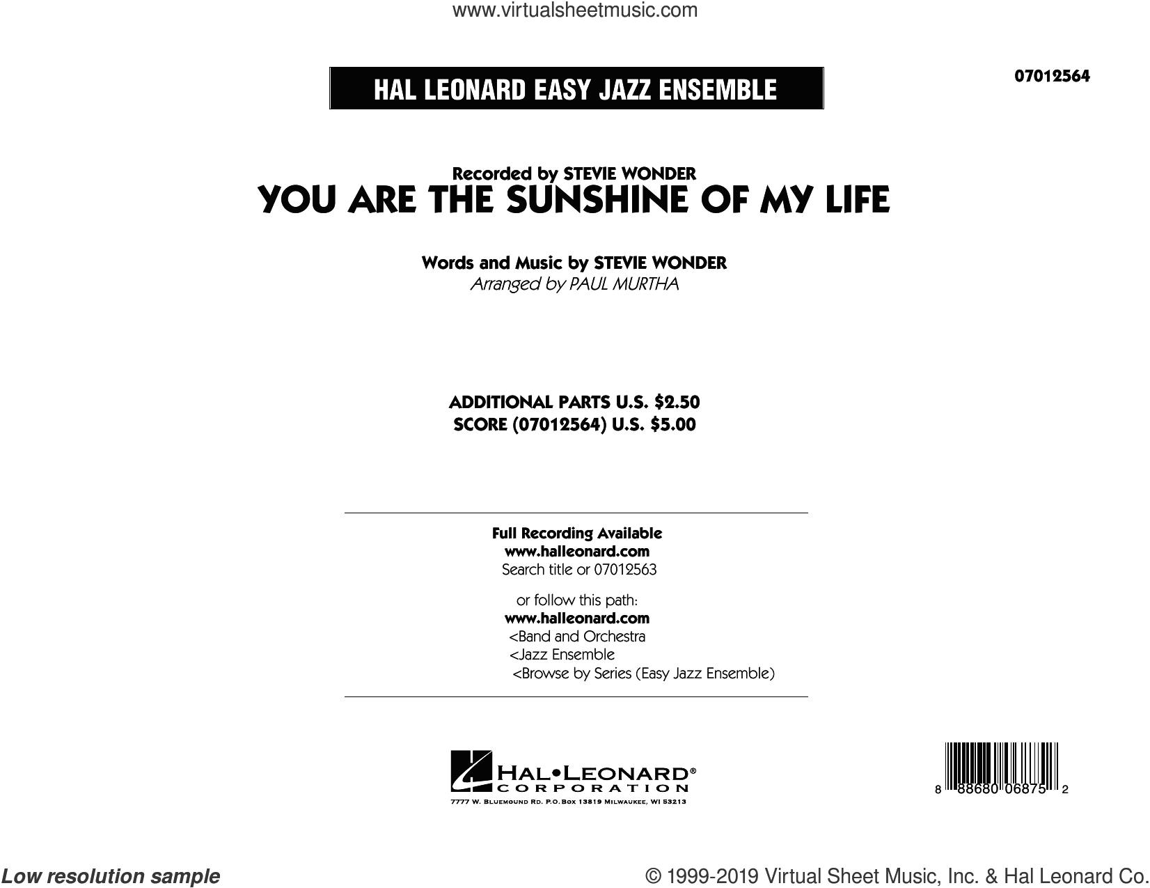 You Are the Sunshine of My Life (COMPLETE)
