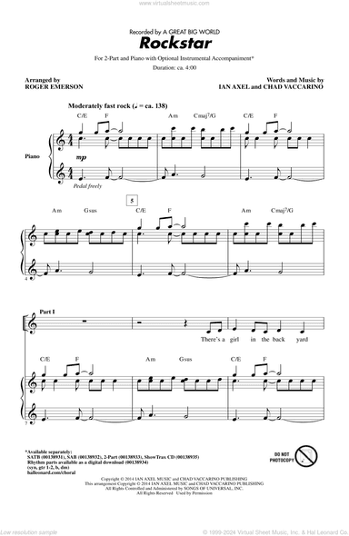 Rockstar (arr. Roger Emerson)