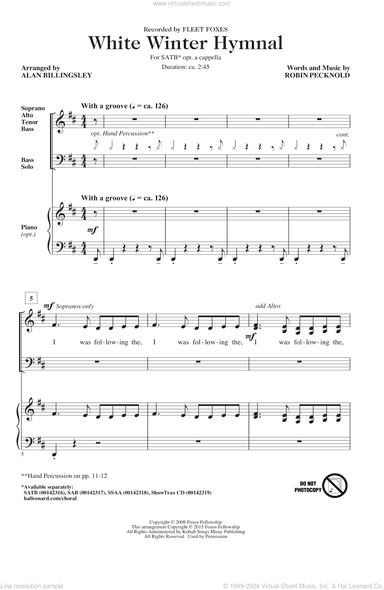 White Winter Hymnal (arr. Alan Billingsley)