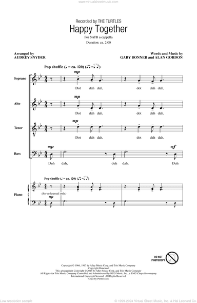 Happy Together (arr. Audrey Snyder)