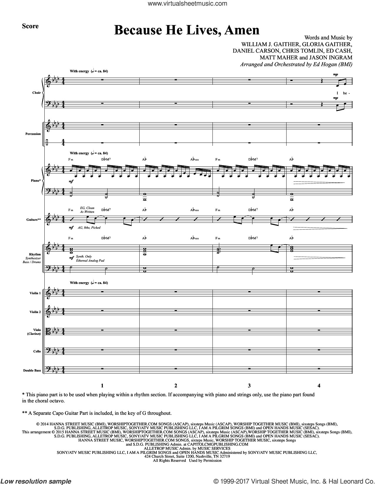 Because He Lives, Amen (arr. Ed Hogan) (COMPLETE)