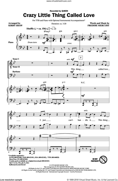 Crazy Little Thing Called Love (arr. Kirby Shaw)