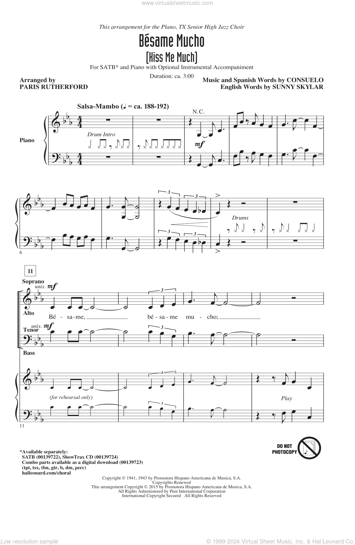 Besame Mucho (Kiss Me Much)
