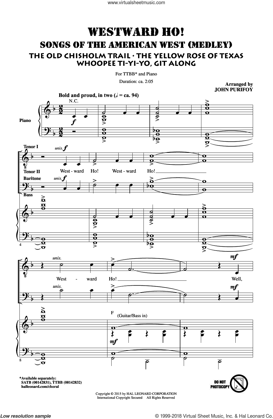 Westward Ho! Songs of the American West (Medley)